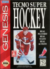 Tecmo Super Hockey Sega Genesis  box art